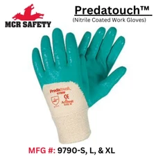 Nitrile Palm Coated Protective Landscaping Gardening Grip Work Gloves - S,L,XL