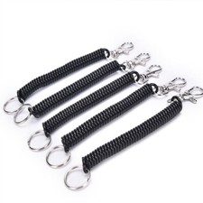 Spiral Retractable Spring Coil Keychain Anti-Lost Stretch Cord Rope Key Lanyard  