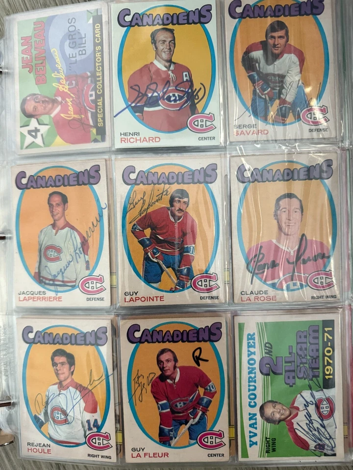 1970's OPC O-PEE-CHEE Topps Montreal Canadiens Signed Hockey Cards - Image 2 of 4