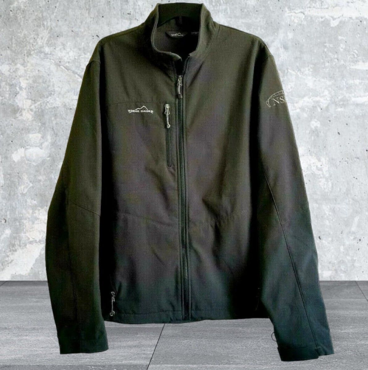 Eddie Bauer Soft Shell Jacket Dark Green Men's Size XL Zip Eddie Bauer Soft Shell Jacket Dark Green Men's Size XL Zip