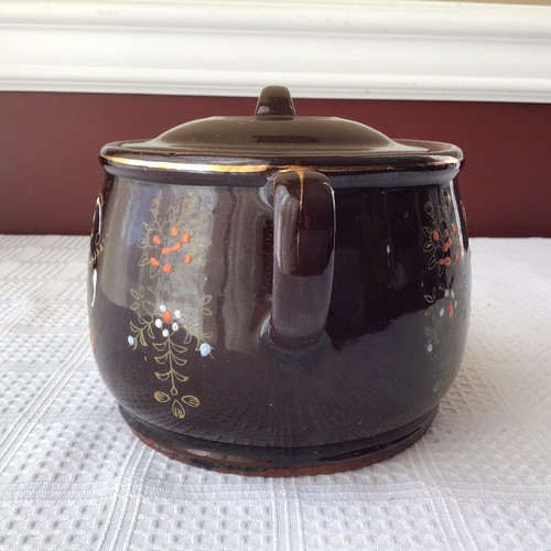 Vintage Japanese ceramic/ pottery covered jar with handles - Picture 4 of 9