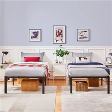 Twin/Full/Queen Size Metal Platform Bed Frame Non-Slip Design 16.5 Inch Height