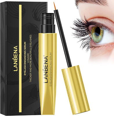 LANBENA WIMPERNVERBESSERNDES SERUM - Erweiterte Formel für dickere, längere Wimpern &