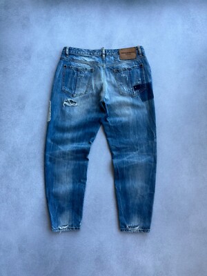 VTG Dsquared2 Woman Distressed Hockney Jeans UK