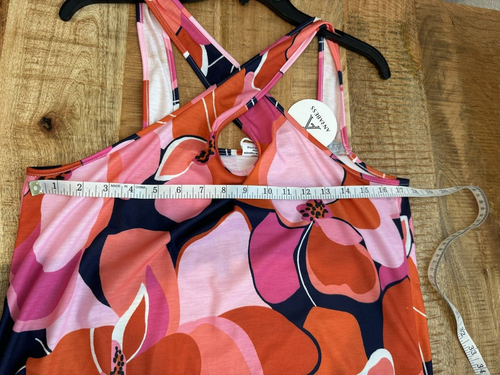 Anrabess Women's Pink Floral Maxi Dress Sundress Pockets Casual Beachy Large - Picture 11 of 13