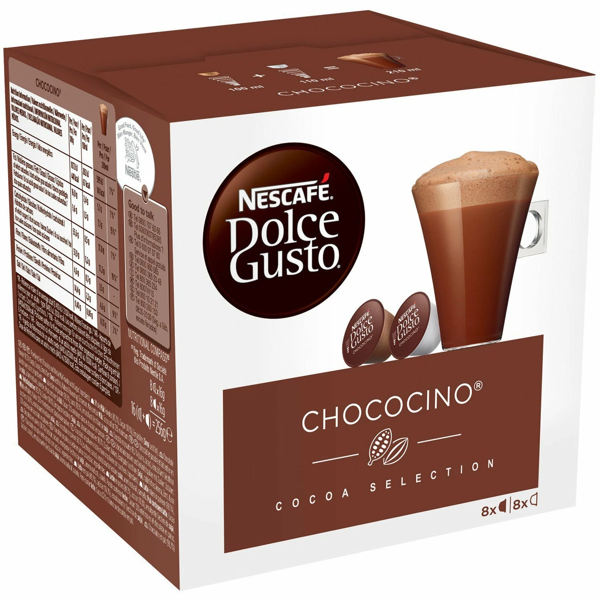 Nescafe Dolce Gusto for Nescafe Dolce Gusto Brewers, Chococino, 16 Count  (Pack of 3) - For Moms