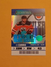 2019-20 Upper Deck Credentials Debut Ticket #56 Josh Currie RC #/999 Edmonton 