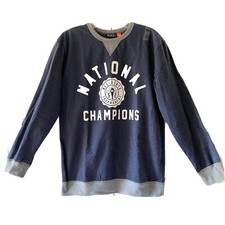 NWT Childrens Place Boys Blue Gray Long Sleeve Pullover Fleece Lined Top Size XL