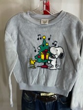 GIRLS Peanuts Snoopy Woodstock Ugly Christmas SWEATER XS Extra Small