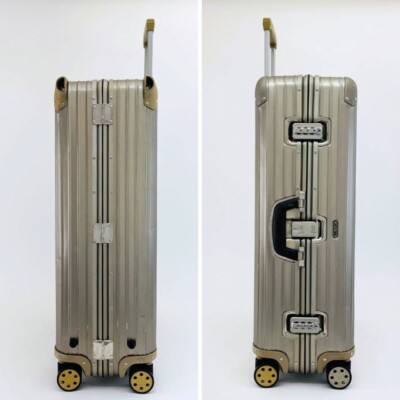 【新品未使用】RIMOWA　TOPAS チタニウム　98L RIMOWA Topas 98L 4-Wheel TSA Lock Titanium Gold XL Aluminum