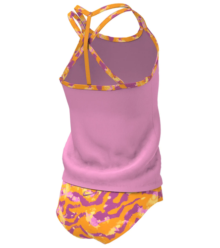 Nike Girls' Watercolor T-Crossback Two Piece Tankini Set (Big Kid) Size: M $46 - Picture 3 of 11