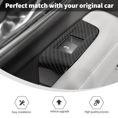 Carbon Fiber Door Window Switch Panel Cover Trim For Suburban Tahoe/YUKON 2021+ - Picture 6 of 10