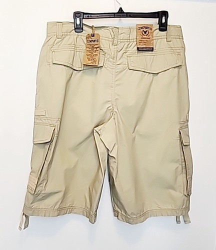 (2 Pares) Pantalones Cortos Carga Company 81 Caqui Beige y Verde Bolsillos Grandes Para Hombre 34"x12" - Imagen 4 de 12