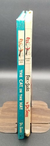 2 Dr. Seuss Books The Cat in A Hat & Fox in Socks Hardcover I Can Read Myself - Foto 5 di 19