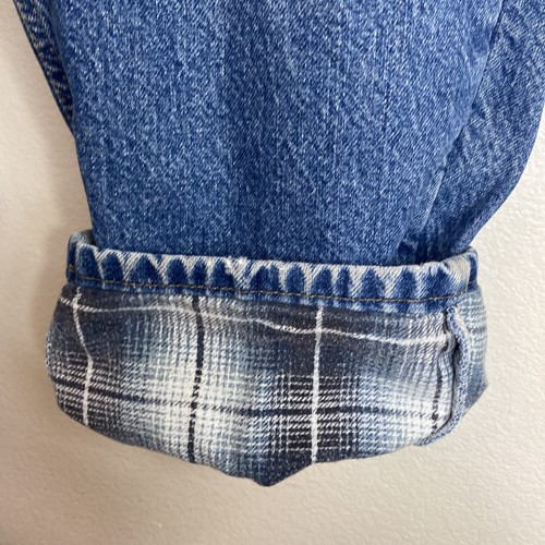 Pantalones de mezclilla Carhartt forrados de franela para hombre talla 35x28 azul 100 % algodón B21-DST - Imagen 6 de 12