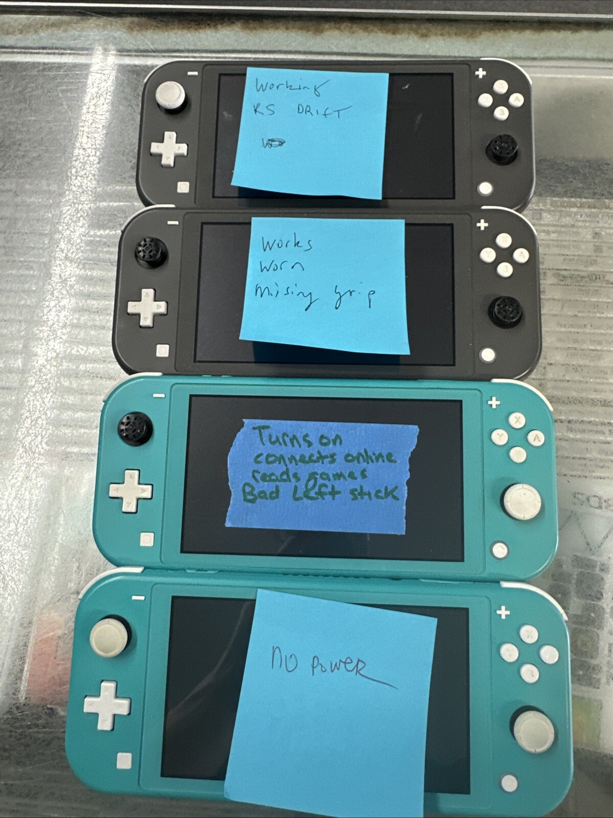 4x Nintendo Switch Lite Handheld Console For Parts Lot Bundle #2