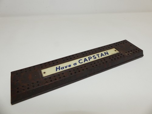 (ref288BM) Antique Bakelite Have a Capstan Cribbage Board Wills Cigarettes - Foto 3 di 6
