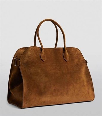 Claudia Firenze Brown Suede Satchel Bag (the Row Margaux Dupe) TikTok Viral new