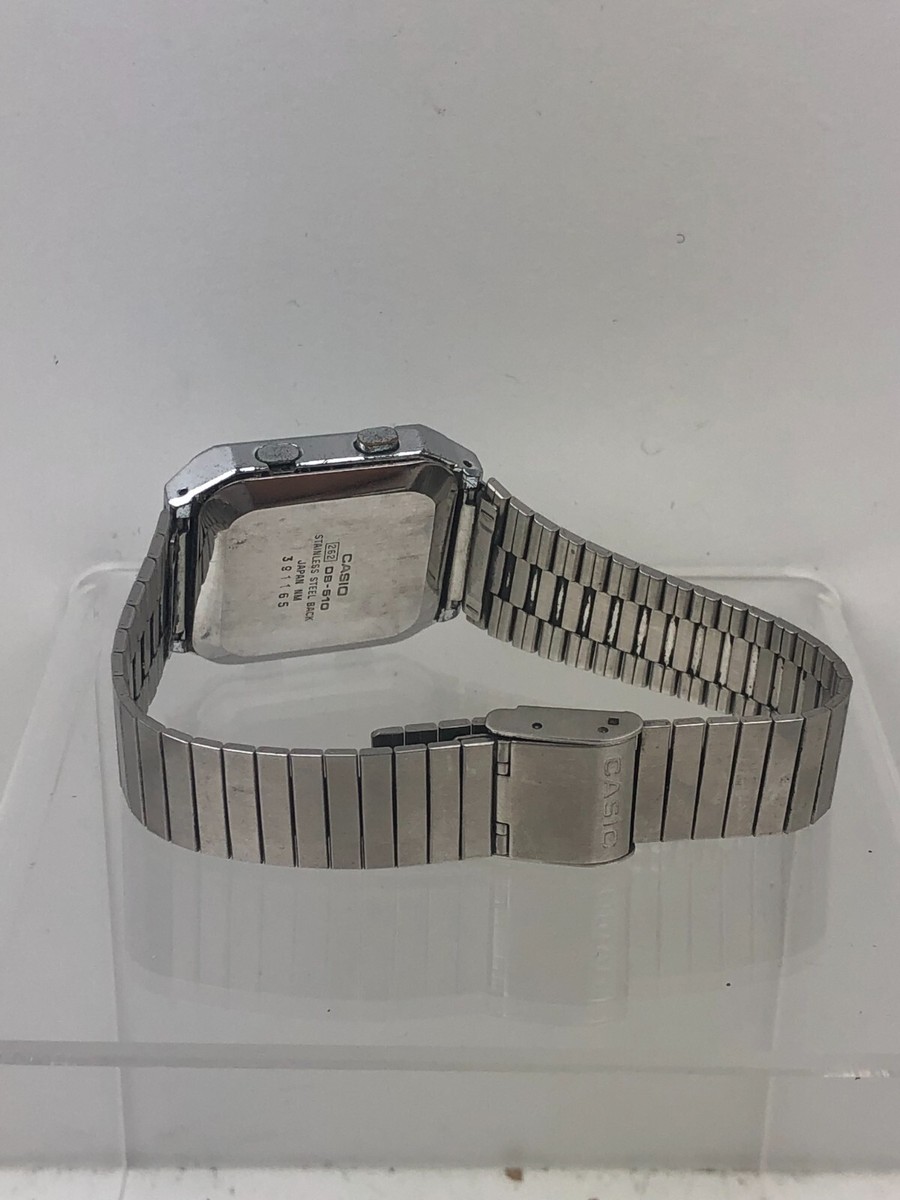 Vintage Casio DB-510 Digital LCD Quartz Watch Data Bank Telememo