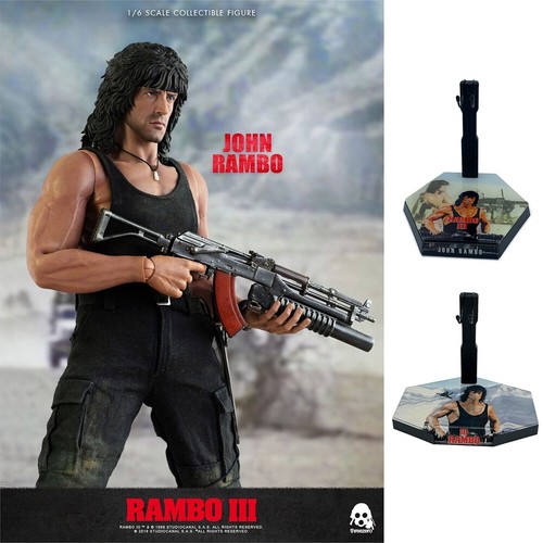 1/6 Scale Action Figure Display Stand Rambo III First Blood Customize - Picture 24 of 43