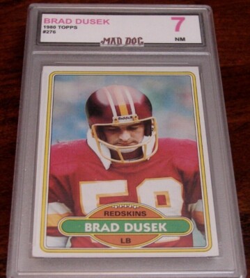 BRAD DUSEK****1980 TOPPS---MINT 7***REDSKINS--#276--SET BREAK--MAD DOG