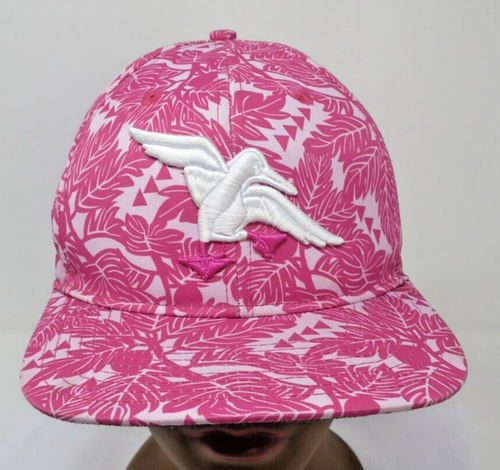 Double Portion Supply Boobie Schack Seagull Hat Pink Hawiian Embroidered EUC - Picture 12 of 12