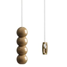 Light Pull Cord String Bathroom, Pebble Style Handle with Ice White Cord X2