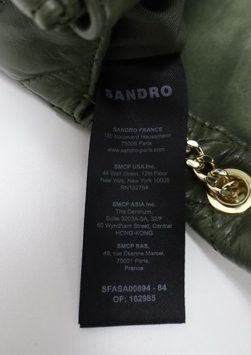 Bolso Bandolera SANDRO Yza Para Mujer TALLA ÚNICA Cuero Caqui Encadenado - Imagen 12 de 19