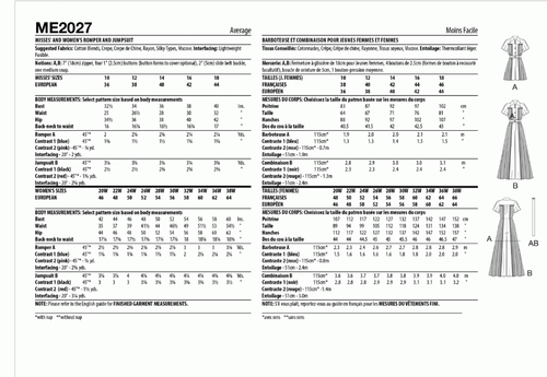 Mameluco y mono Know Me SEWING PATTERN ME2027 Misses' o para mujer - Imagen 6 de 6