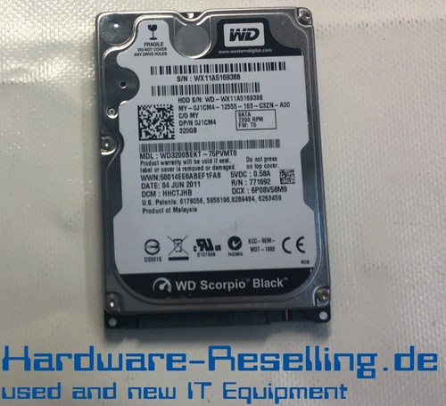Dell Western Digital WD3200BEKT-75PVMT0 0J1CM4 320GB