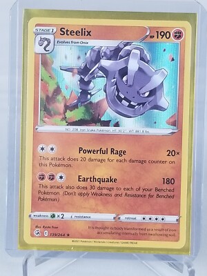 Steelix Hp 190 Foil #139 Pokemon Card 2021