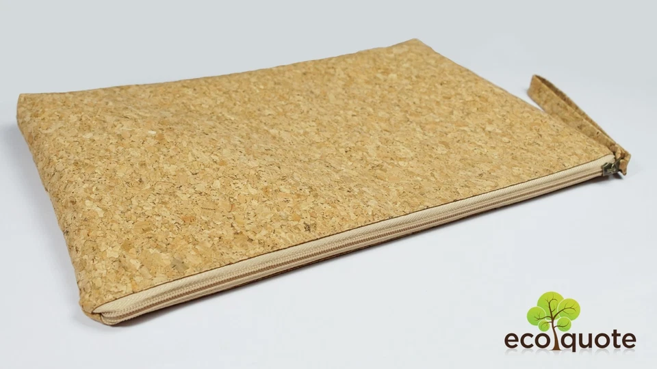 Cork Pouch Sleeve for 13" Laptop Handmade Eco-Friendly & Sustainable Material - Image 2 of 4