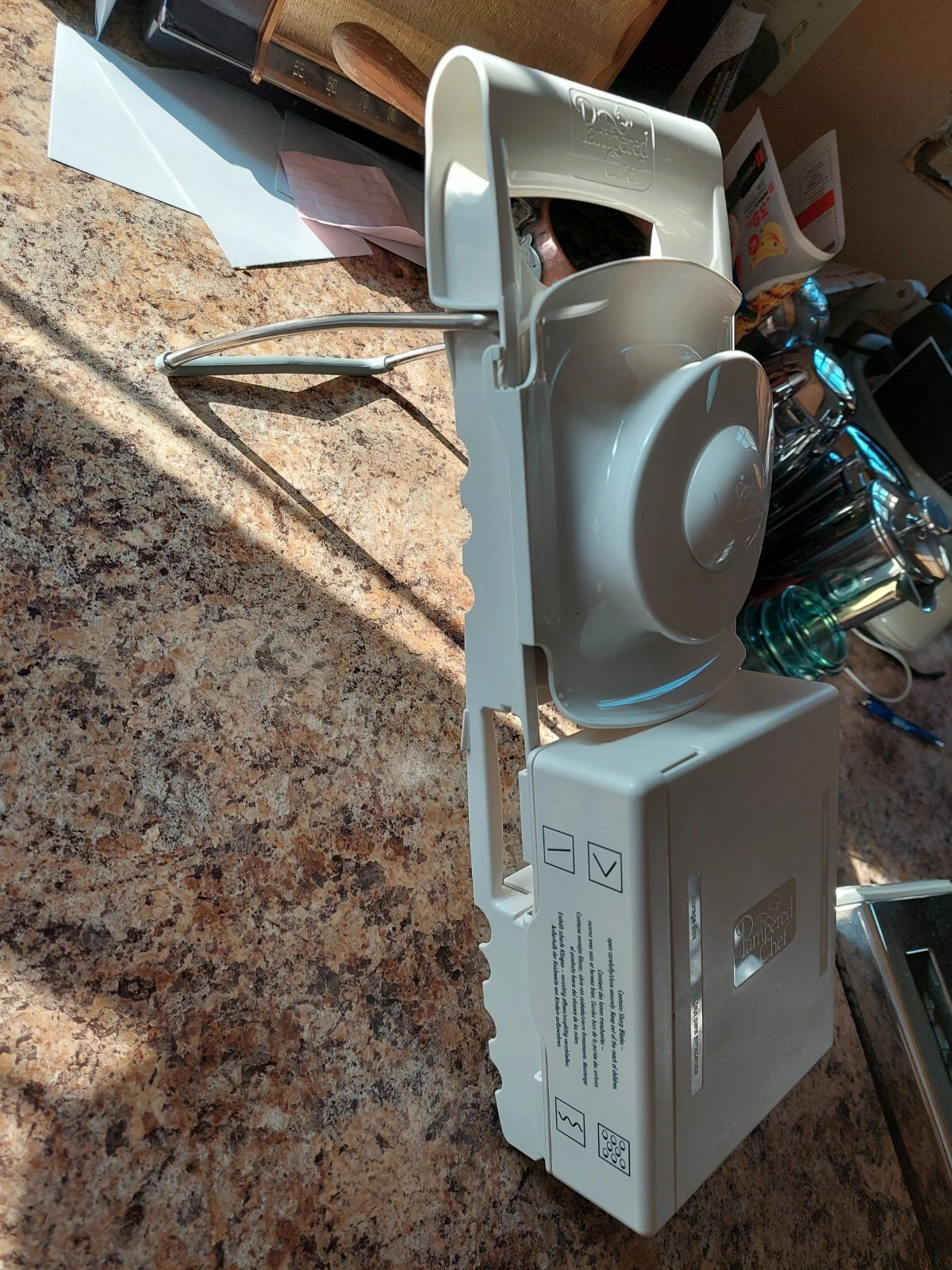 Pampered Chef Ultimate Mandoline 1087 Grater Slicer 4 Blades W/Box