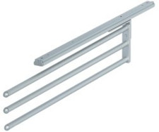 Towel Rail 3 Arm Telescopic Kitchen Storage Tea Towels - Anodised Aluminium