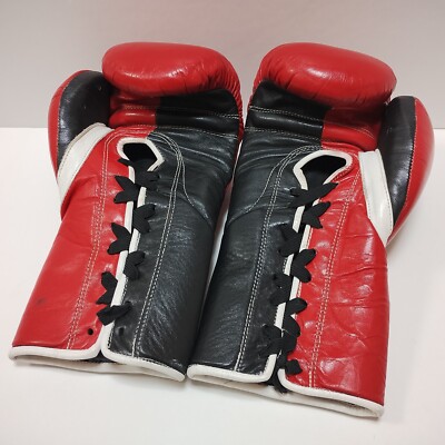 Authentic GRANT Boxing Gloves 10oz Red/White Lace-up type from