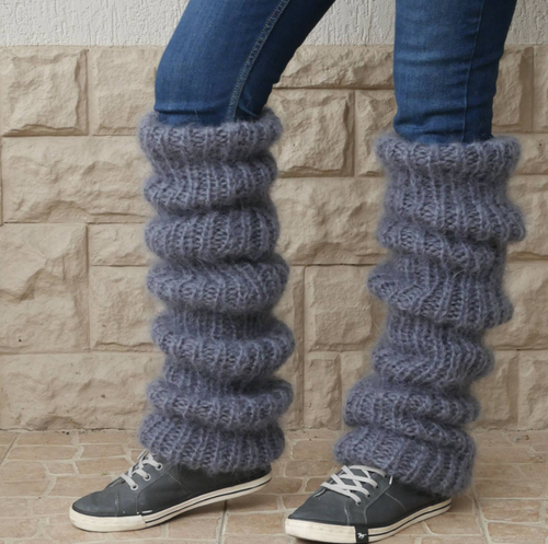 Boot Stockings Women Leggings Knit Sleeve Leg Warmers Loose Socks Knee High New - Picture 8 of 23