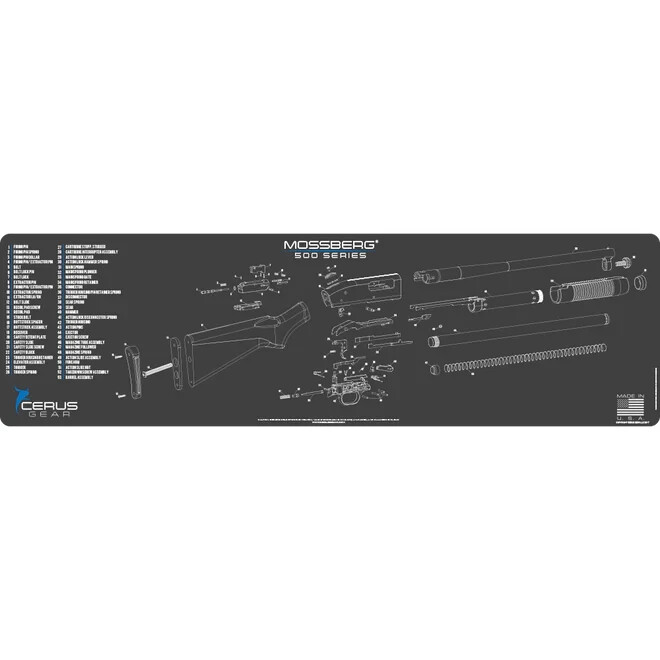 Mossberg 500 Shotgun Premium Cleaning Bench Mat MAGNUM XXL Black