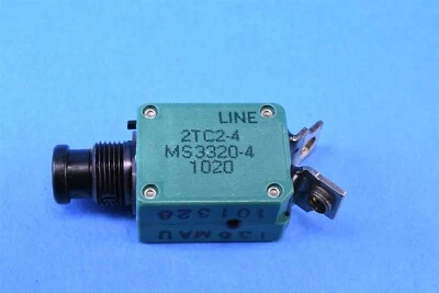 Klixon Military Standard MS3320-4 Aircraft Circut Breaker 4 Amp 2TC2-4