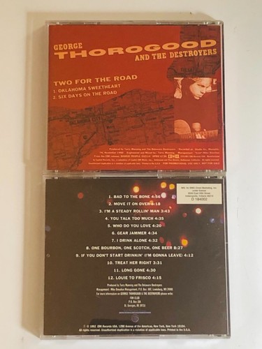 GEORGE THOROGOOD Two For the Road SAMPLER PROMO DJ CD +BONUS Baddest Of CD - Picture 2 of 2