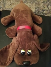 Basic Fun 2019 Hasbro Brown 19" Stuffed Pound Puppy w/Red collar-Used