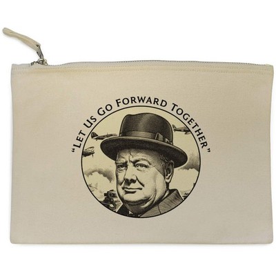Canvas-Clutch / Zubehörkoffer ''Let Us Go Forward - Churchill'' (CL00052432)