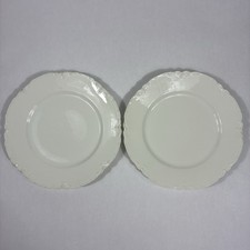 Haviland Limoges France Lot 2 Dinner Plates Scalloped Edge RANSON 9.5" Vtg READ