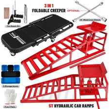 Heavy Duty Auto Car Truck Service Ramps Lifts Hydraulic Lift Frame car creeper