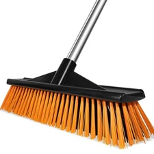 18" Heavy Push Broom For Outdoor Floor Cleaning Heavy Duty Outdoor Broom With 54