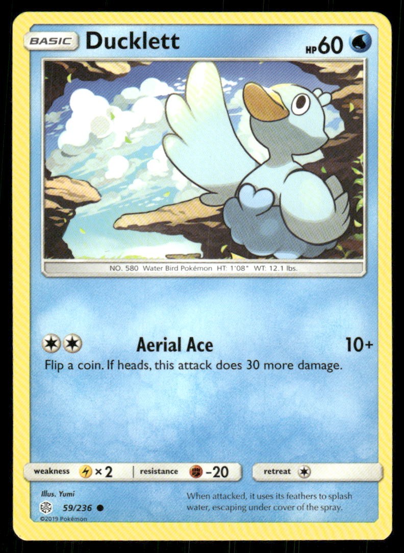 Ducklett 59/236 Common Cosmic Eclipse Pokemon Lightly Played