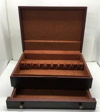 Vintage Silverware Flatware Anti-Tarnish Storage Chest w/Drawer…….[S2-5]