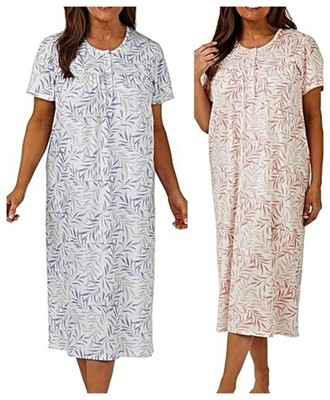 MARLON DAMEN LEICHTES SOMMER JERSEY BAUMWOLLE NACHTKLEID GRÖßEN UK 8 24 L: 45''
