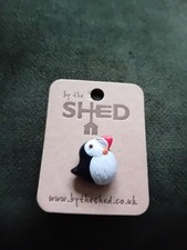 By The Shed Puffin Pin Badge - Brand New