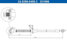 Bremsschlauch ATE 24.5298-0495.3 für HYUNDAI i30 GD Hatchback Van GDE CRDi LPG