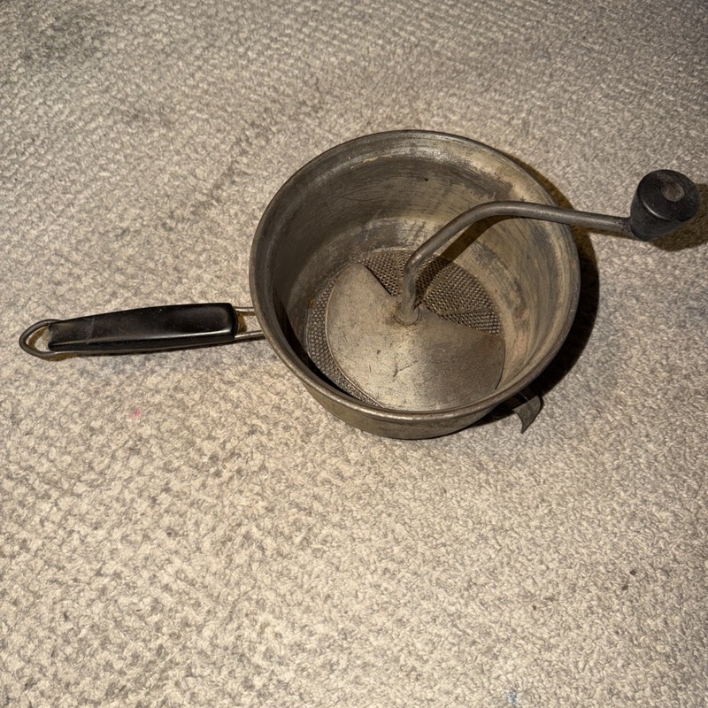 Foley Food Mill Hand Crank Strainer with Wooden Handle